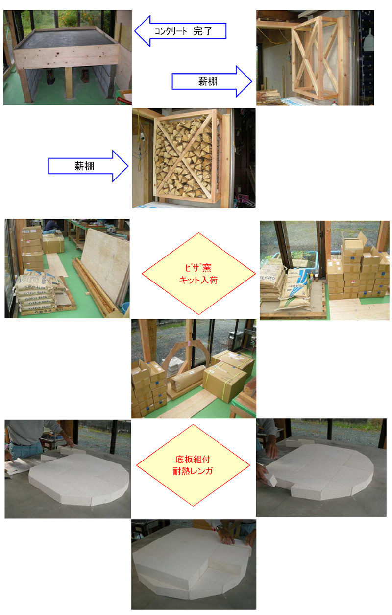 ピザ窯D800施工風景